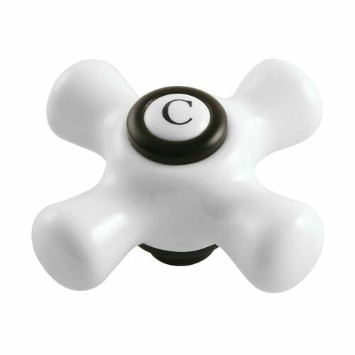 Kingston Brass KSH266PXMBC Matte Black Porcelain Cross Handle (Cold Side)