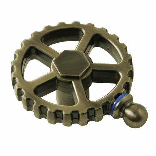 Kingston Brass KSH2943CGC Fuller Brass Industrial Gear Wheel Handle (Cold Side), Antique Finish