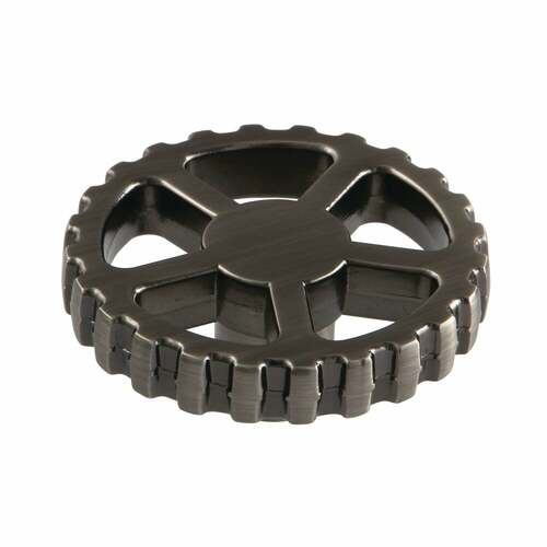 Kingston Brass KSH2944CG Fuller Brass Industrial Gear Wheel Handle, Black Stainless
