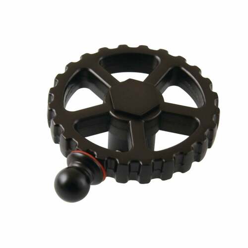 Kingston Brass KSH2945CGH Fuller Brass Industrial Gear Wheel Handle (Hot Side), Oil Rubbed Bronze