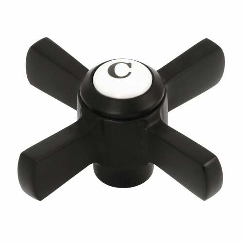 Kingston Brass KSH2950ZXC Millennium Brass Matte Black Cross Handle (Cold Side)