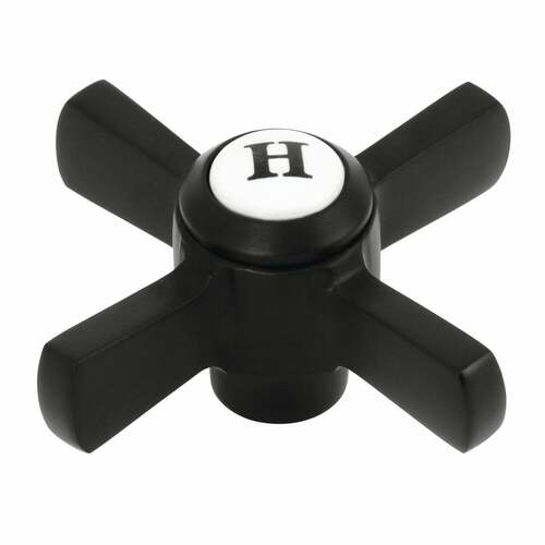 Kingston Brass KSH2950ZXH Millennium Brass Matte Black Cross Handle (Hot Side)