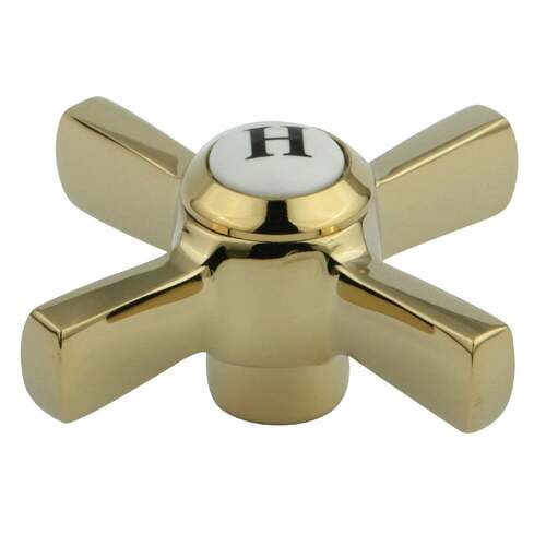 Kingston Brass KSH2952ZXH Polished Brass Cross Handle (Hot Side)