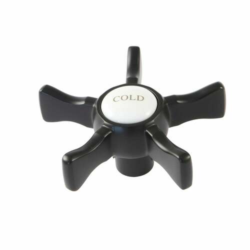 Kingston Brass KSH2960NXC Hamilton Brass Matte Black Cross Handle (Cold Side)