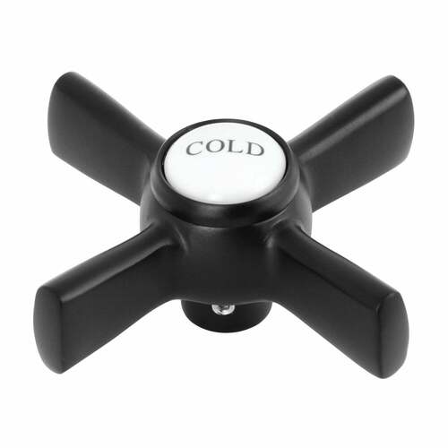 Kingston Brass KSH2960ZXC Matte Black Brass Cross Handle (Cold Side)