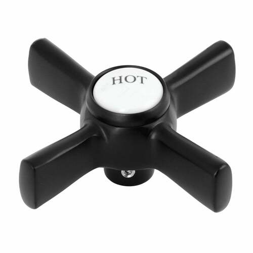 Kingston Brass KSH2960ZXH Matte Black Brass Cross Handle (Hot Side)