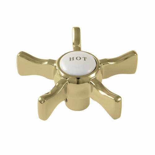 Kingston Brass KSH2962NXH Hamilton Brass Polished Brass Cross Handle (Hot Side)