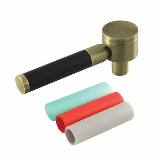 Kingston Brass KSH2963DKL Kaiser Antique Brass Lever Handle with Neoprene Sleeve