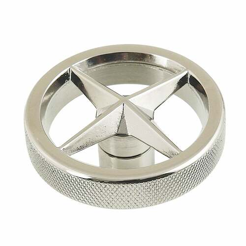 Kingston Brass KSH2966RNX Ostro Polished Nickel Brass Knurled Wheel Handle