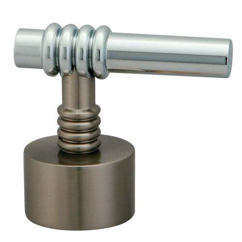 Kingston Brass KSH2967ML Brushed Nickel/Polished Chrome Metal Lever Handle