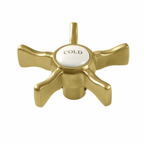 Kingston Brass KSH2967NXC Hamilton Brass Brushed Brass Cross Handle (Cold Side)
