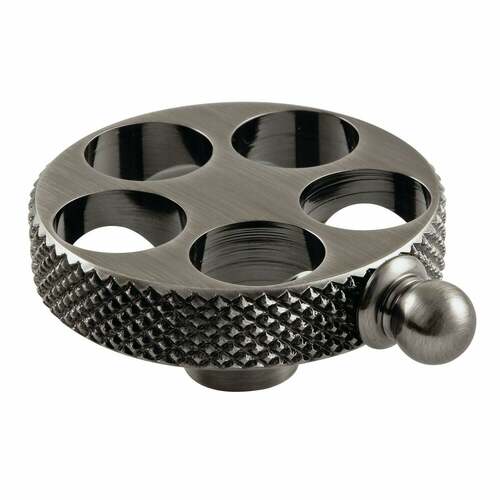 Kingston Brass KSH296RKXVN Webb Brass Knurled Wheel Handle - Black Stainless