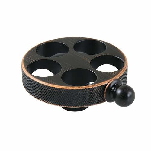 Kingston Brass KSH296RKZNB Wendell Brass Knurled Wheel Handle in Naples Bronze