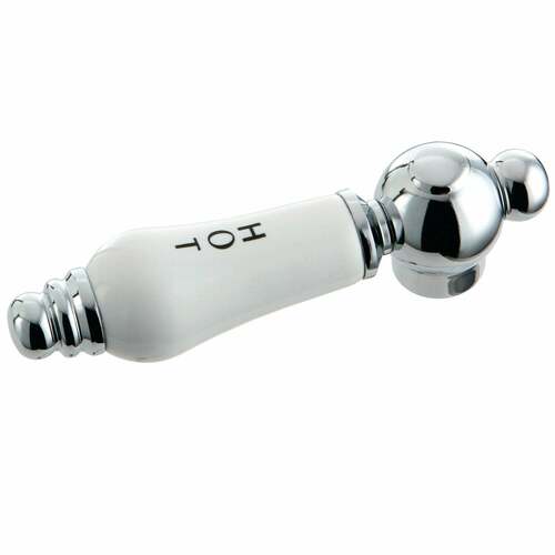 Kingston Brass KSH3601PLH Polished Chrome Porcelain Lever Handle (Hot Side)