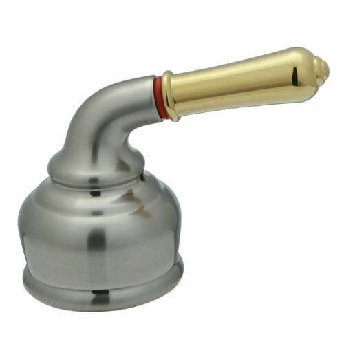 Kingston Brass KSH369H Brushed Nickel/Polished Brass Zinc Alloy Lever Handle (Hot Side)