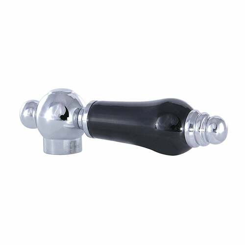 Kingston Brass KSH3951PKL Duchess Black Porcelain Lever Handle with Polished Chrome