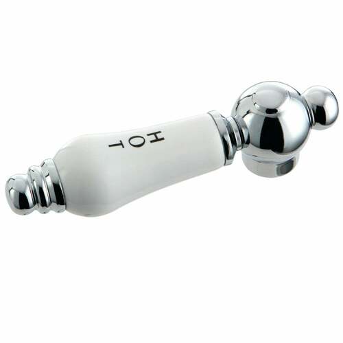 Kingston Brass KSH3951PLH Polished Chrome Porcelain Lever Handle (Hot Side)