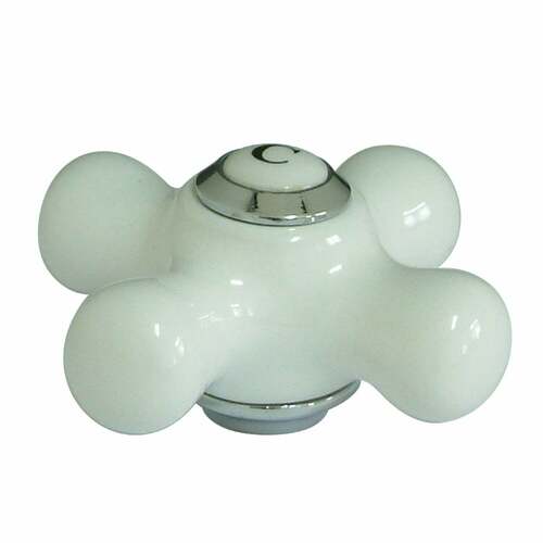 Kingston Brass KSH3951PXC Polished Chrome Porcelain Cross Handle (Cold Side)