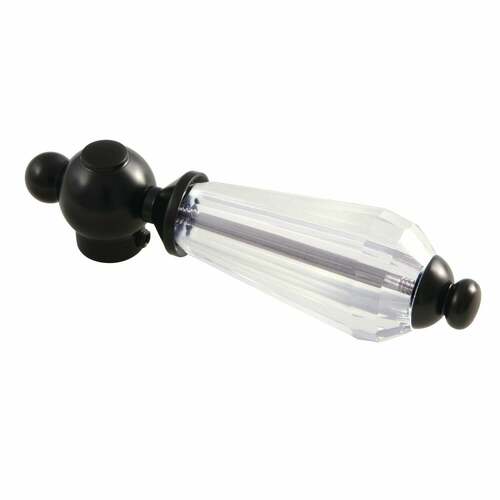Kingston Brass KSH3960WLL Wilshire Matte Black Crystal Lever Handle