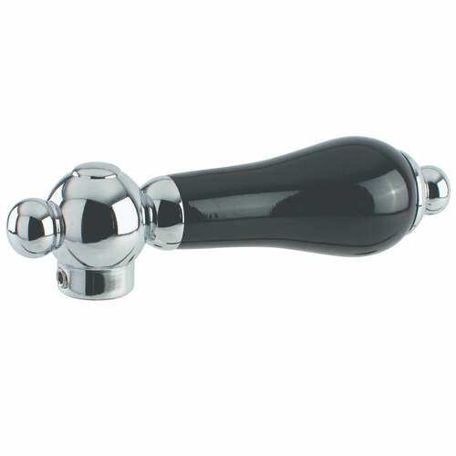 Kingston Brass KSH3961PKL Duchess Black Porcelain Lever Handle with Polished Chrome