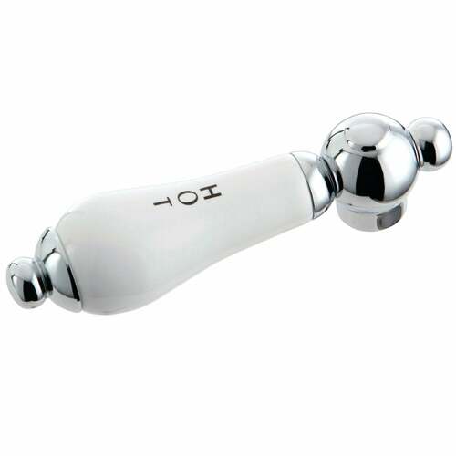 Kingston Brass KSH3961PLH Polished Chrome Porcelain Lever Handle (Hot Side)