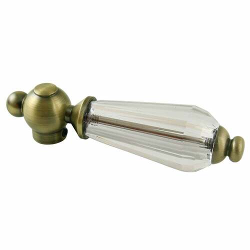 Kingston Brass KSH3963WLL Wilshire Antique Brass Crystal Lever Handle