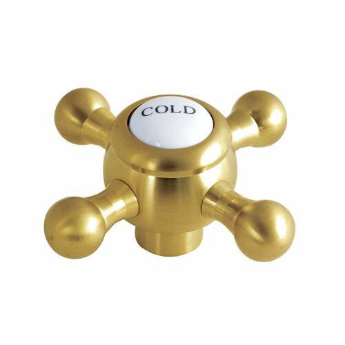 Kingston Brass KSH4467BXC Brushed Brass Cross Handle (Cold Side)