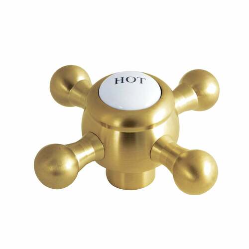 Kingston Brass KSH4467BXH Brushed Brass Cross Handle (Hot Side)