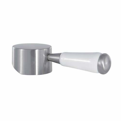 Kingston Brass KSH7418DPL Paris Brass Porcelain Lever Handle, Brushed Nickel