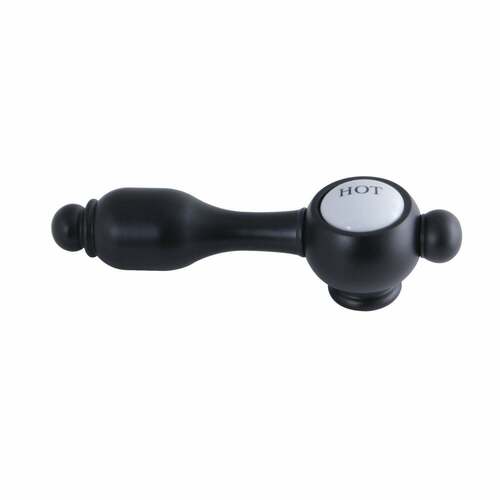 Kingston Brass KSH7610TALH Tudor Matte Black Brass Lever Handle (Hot Side)