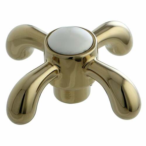 Kingston Brass KSH7982TX Polished Brass Metal Cross Handle Diverter for Tub Shower Faucet