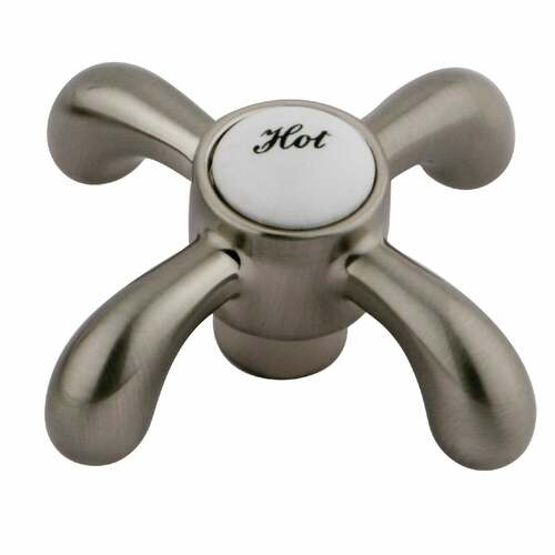 Kingston Brass KSH7988TXH Brushed Nickel Brass Cross Handle (Hot Side)