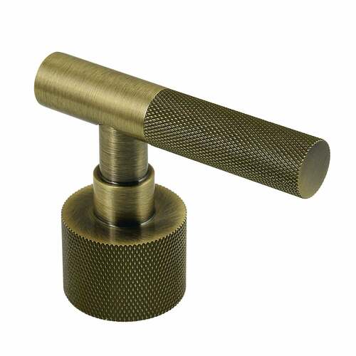 Kingston Brass KSH8603KNL Convergent Antique Brass Knurled Lever Handle