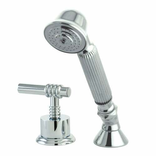 Kingston Brass KSK2361MLTR Deck Mount Hand Shower with Diverter for Roman Tub, Polished Chrome