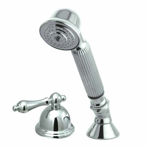 Kingston Brass KSK3351ALTR Deck Mount Hand Shower with Diverter for Roman Tub, Polished Chrome