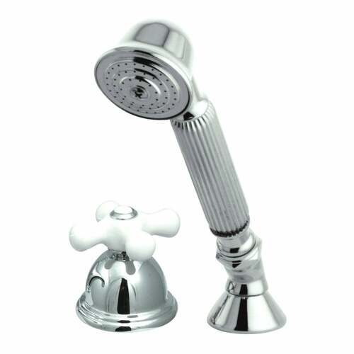 Kingston Brass KSK3351PXTR Deck Mount Hand Shower with Diverter for Roman Tub, Polished Chrome