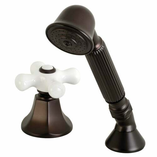 Kingston Brass KSK4305PXTR Deck Mount Hand Shower with Diverter for Roman Tub, Oil Rubbed Bronze