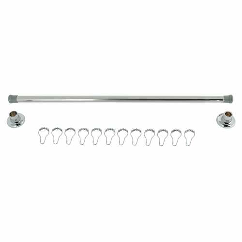 Kingston Brass KSR361 Edenscape Adjustable Shower Curtain Rod 36-60 Inch, Polished Chrome