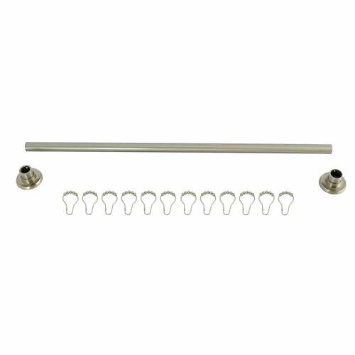 Kingston Brass KSR368 Edenscape Adjustable Shower Curtain Rod 36-60 Inch, Brushed Nickel