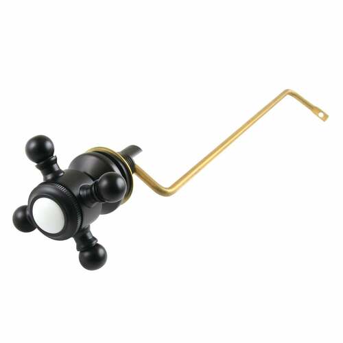 Kingston Brass KTBXS0 Buckingham Matte Black Side Mount Toilet Tank Lever, Left/Right Install