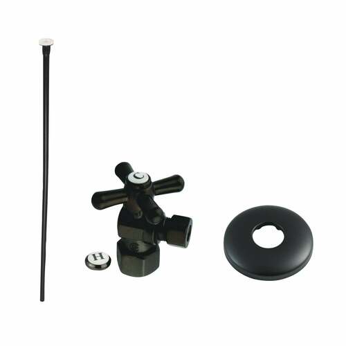 Kingston Brass KTK100MBP Trimscape Matte Black Toilet Supply Kit, 1/2