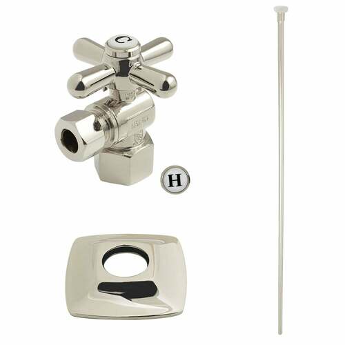 Kingston Brass KTK110P6 Gehry Traditional Toilet Trim Kit with Flange, Polished Nickel