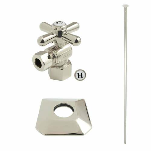 Kingston Brass KTK130P6 Trapeze Traditional Toilet Trim Kit with Flange, Polished Nickel