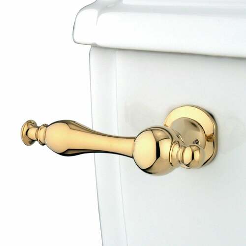 Kingston Brass KTNL2 Naples Polished Brass Front Mount Toilet Tank Lever, Left/Right Install