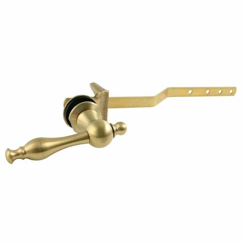 Kingston Brass KTNL7 Naples Brushed Brass Front Mount Toilet Tank Lever, Left/Right Install