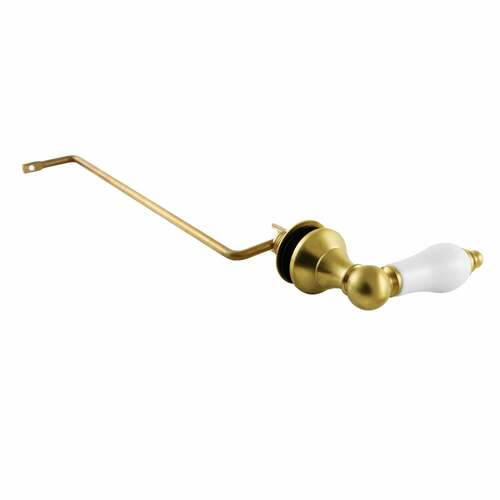 Kingston Brass KTPLS7 Victorian Side Mount Toilet Tank Lever, Brushed Brass, Left/Right Install