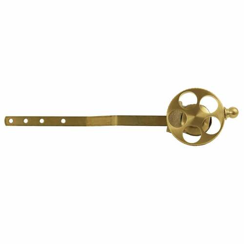Kingston Brass KTRKX7 Webb Brushed Brass Front Mount Toilet Tank Lever with Knurled Handle