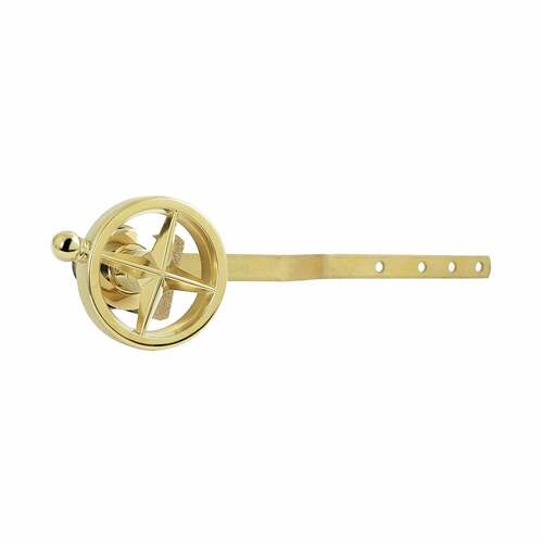Kingston Brass KTRNK2 Levante Polished Brass Front Mount Toilet Tank Lever with Knurled Handle
