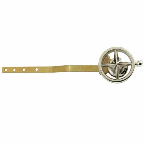 Kingston Brass KTRNK6 Levante Polished Nickel Front Mount Toilet Tank Lever with Knurled Handle