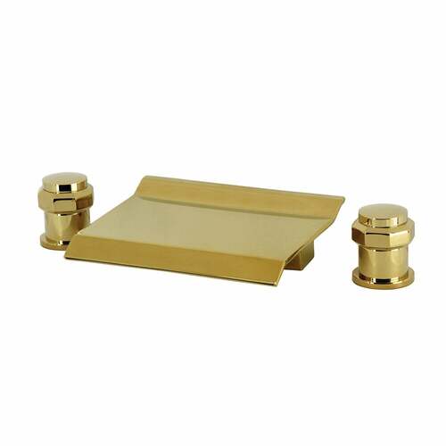 Kingston Brass LS2242AR Milano Two-Handle Waterfall Tub Faucet, Polished Brass